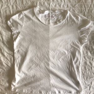 LACAUSA white short sleeved cotton tee